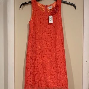 Girls lace dress orange lace size 12